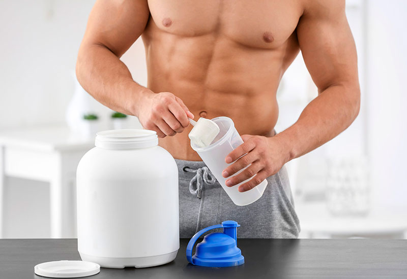 Как пить протеин для набора мышечной массы?