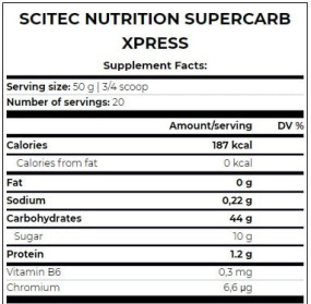 Supercarb Xpress Углеводные напитки, Supercarb Xpress - Supercarb Xpress Углеводные напитки