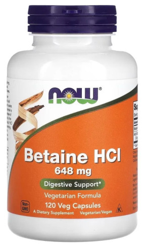 Betaine HCL 648 mg Препараты для печени и ЖКТ, Betaine HCL 648 mg - Betaine HCL 648 mg Препараты для печени и ЖКТ