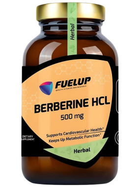 FuelUp Berberine HCL 500 mg Сердечно-сосудистые препараты, FuelUp Berberine HCL 500 mg - FuelUp Berberine HCL 500 mg Сердечно-сосудистые препараты